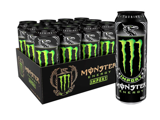 Monster Energy Import, Energy Drink, 18.6 Ounce | Pack of 12